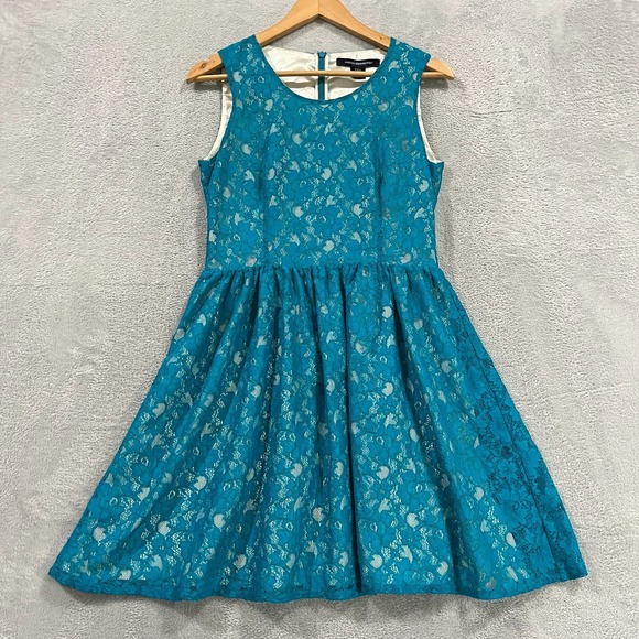 French Connection Mini Dress Womens 8 Lace‎ Short Boho Wedding Party Elegant - Picture 1 of 10